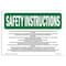 Signmission OSHA INSTRUCTIONS, 10" Height, Decal, 14" x 10", Landscape, Pool Is Equipped With Handicap With OS-SI-D-1014-L-11444 - alternate 1